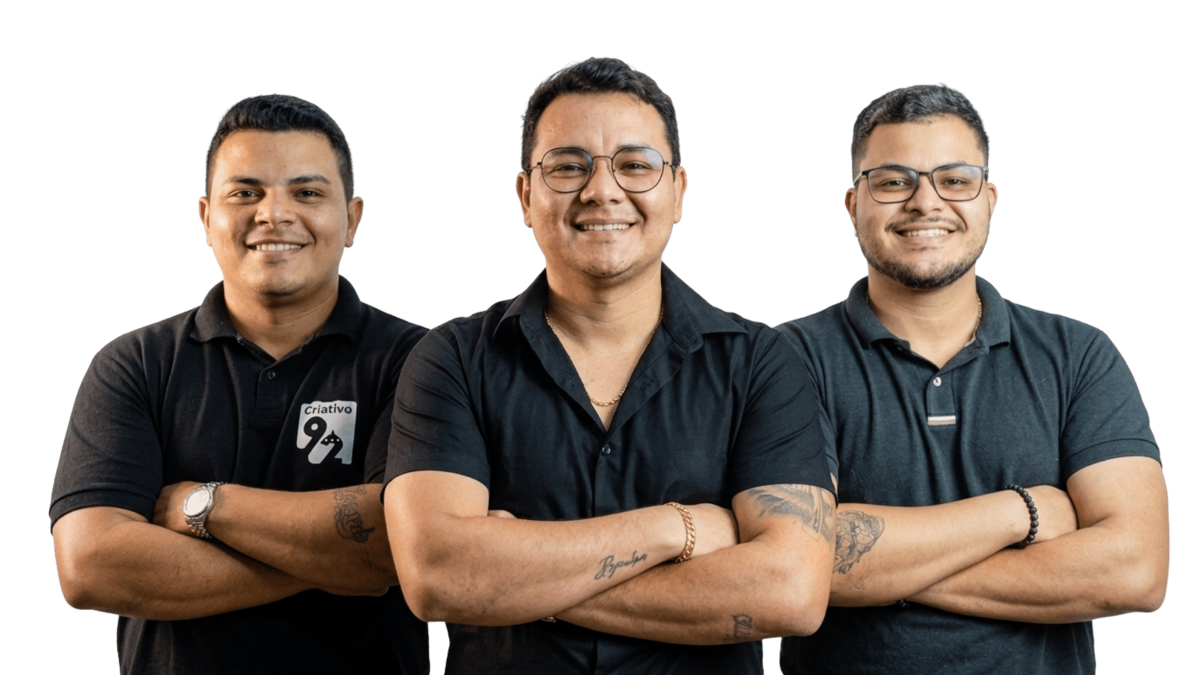Os três sócios da Criativo 92